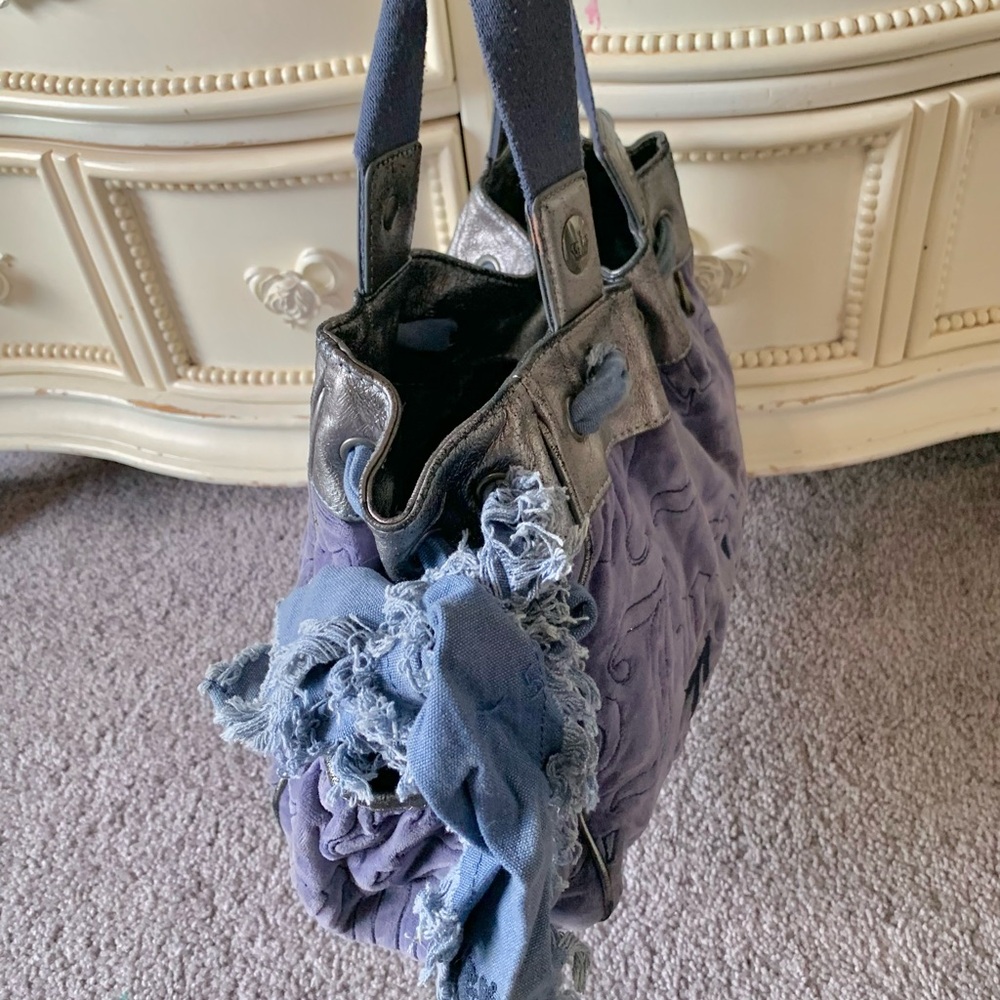 Y2K Juicy Couture Blue Velour Daydreamer Bag - Picture 5 of 7